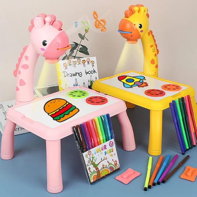 3 In 1 Kids Painting Drawing Activity Kit Projector Table