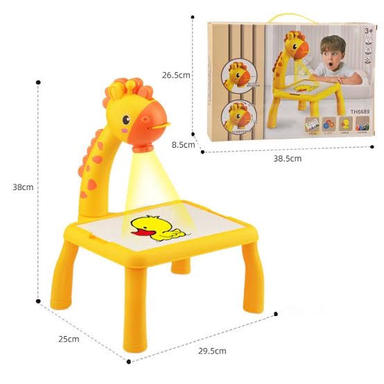 3 In 1 Kids Painting Drawing Activity Kit Projector Table