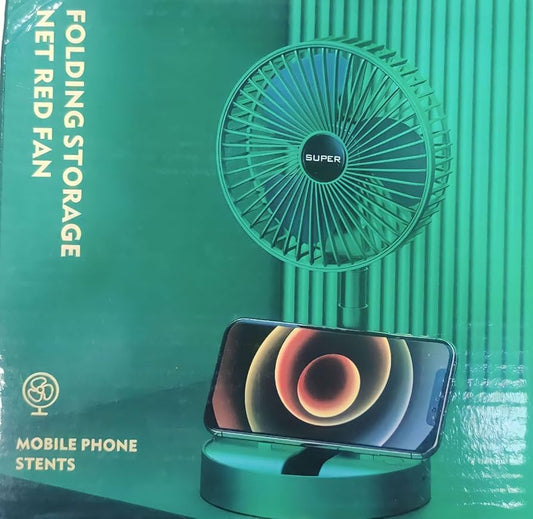 Folding Storage Red Net Fan